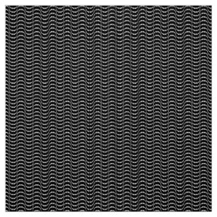 Pattern of Wavy Hearts in black and white colour Fabric