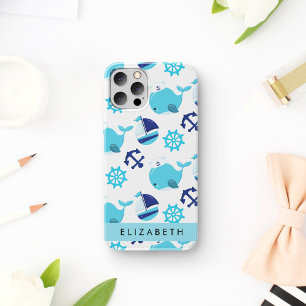 Pattern Of Whales, Blue Whales, Your Name iPhone 16 Case