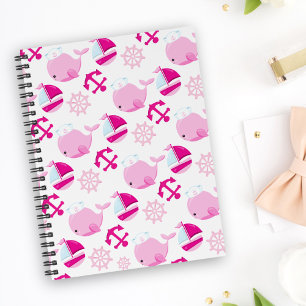 Pattern Of Whales, Cute Whales, Pink Whales Planner