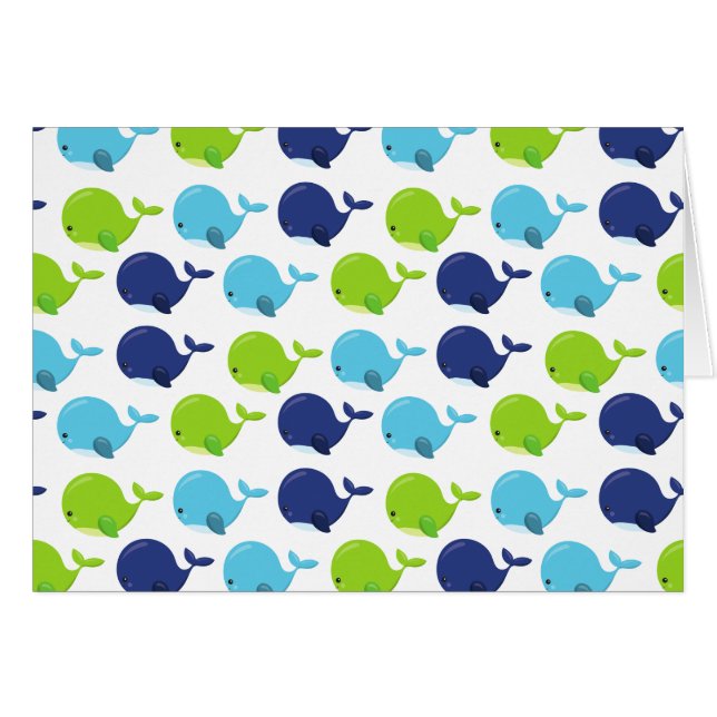 Pattern Of Whales, Cute Whales, Sea Animals (Front Horizontal)
