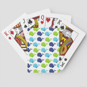 Pattern Of Whales, Cute Whales, Sea Animals Playing Cards