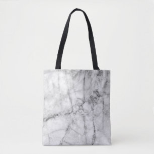 Pattern on the white marble floor texture and back tote bag