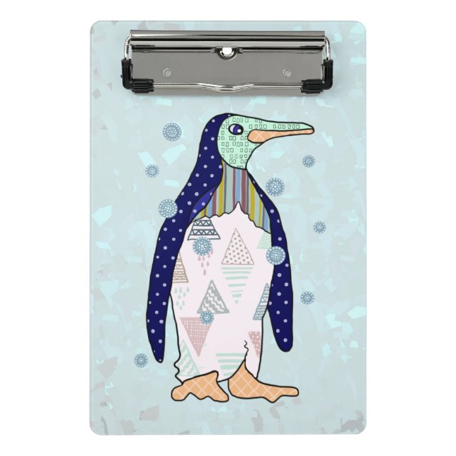 pattern penguin  mini clipboard (Front)