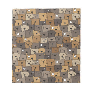 Pattern Pets Cute Dogs Love Notepad