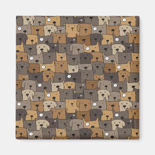 Pattern Pets Cute Dogs Lover Magnet
