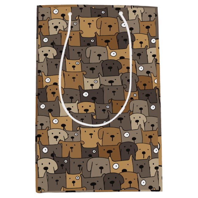 Pattern Pets Cute Dogs Lover    Medium Gift Bag (Front)