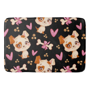Pattern Pets Cute Funny Puppy Lover Bath Mat