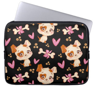 Pattern Pets Cute Funny Puppy Lover Laptop Sleeve