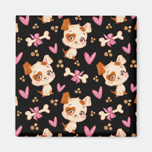 Pattern Pets Cute Funny Puppy Lover Magnet