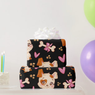 Pattern Pets Cute Funny Puppy Lover Wrapping Paper