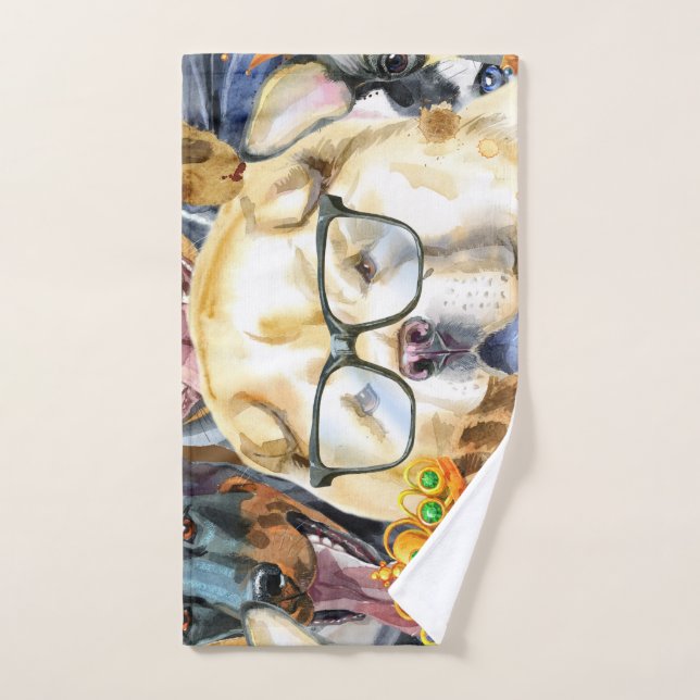 Pattern Pets Dogs Animal Lovers   Hand Towel (Hand Towel)