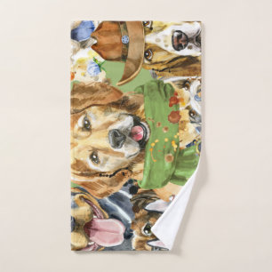 Pattern Pets Dogs Animals Lover Hand Towel