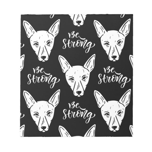 Pattern Pets Strong Dogs Lover    Notepad (Front)