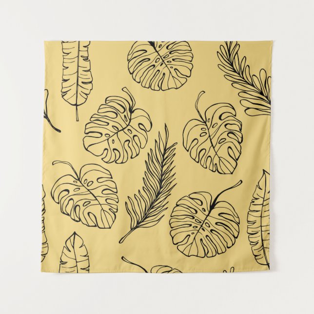 Pattern Plants Leaf from tropical forests and Mons Tapestry (Front)