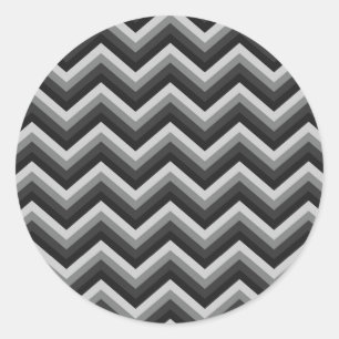 Pattern Retro Zig Zag Chevron Classic Round Sticker