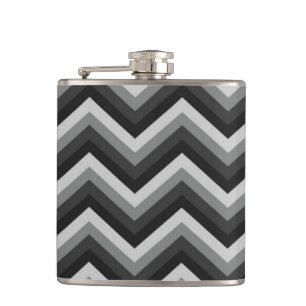 Pattern Retro Zig Zag Chevron Hip Flask
