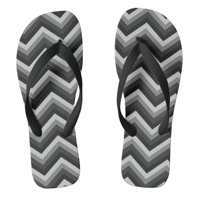 Pattern Retro Zig Zag Chevron Jandals (Footbed)
