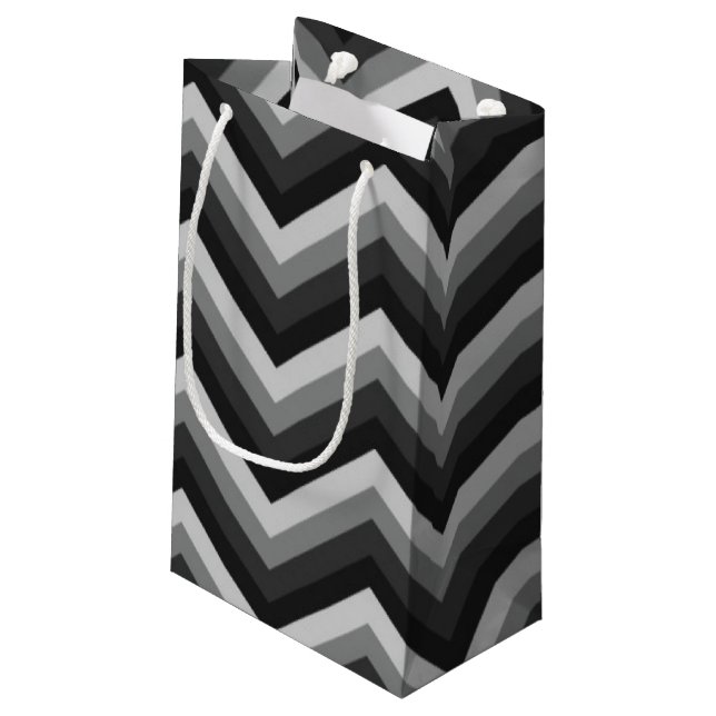 Pattern Retro Zig Zag Chevron Small Gift Bag (Back Angled)