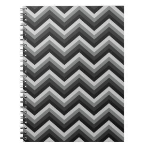 Pattern Retro Zig Zag Chevron Spiral Notebook
