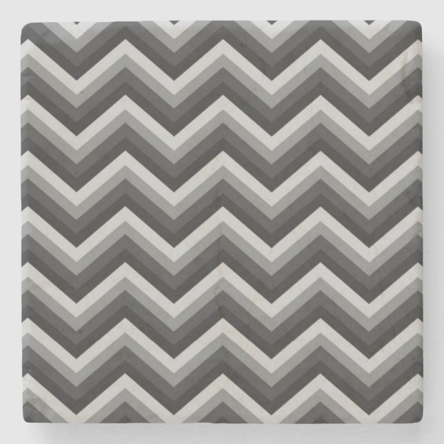 Pattern Retro Zig Zag Chevron Stone Coaster (Front)