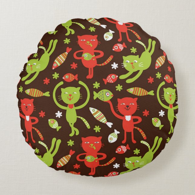 pattern round cushion (Front)