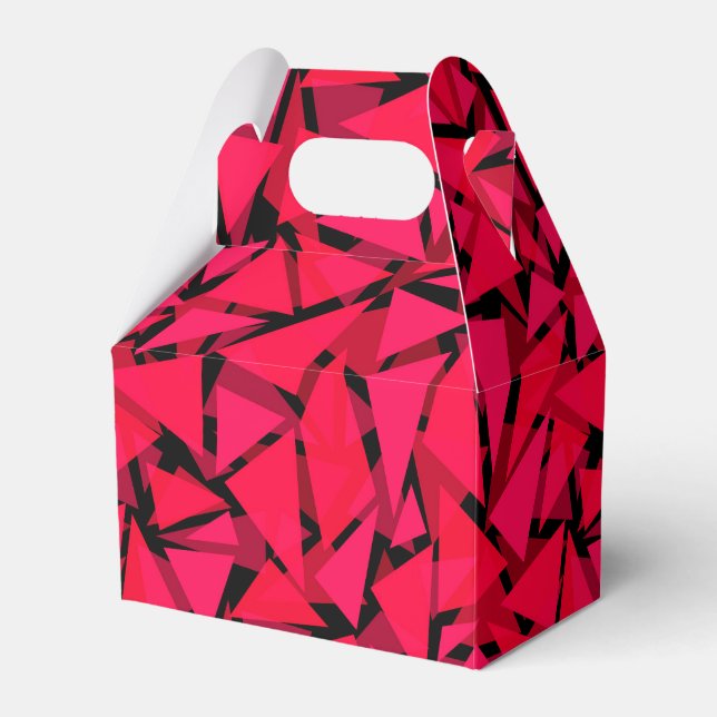 pattern scarlet bright red ,geometric ,abstract th favour box (Front Side)
