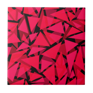 pattern scarlet bright red ,geometric ,abstract th tile