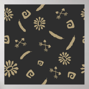 Pattern seamless american poster