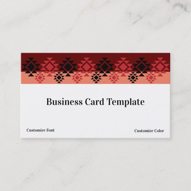 Pattern Southwestern Business Card (Front)