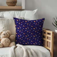 Pattern space lavender orange dark blue