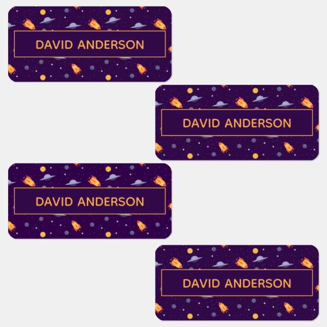 Pattern space ufo orange purple (Group)