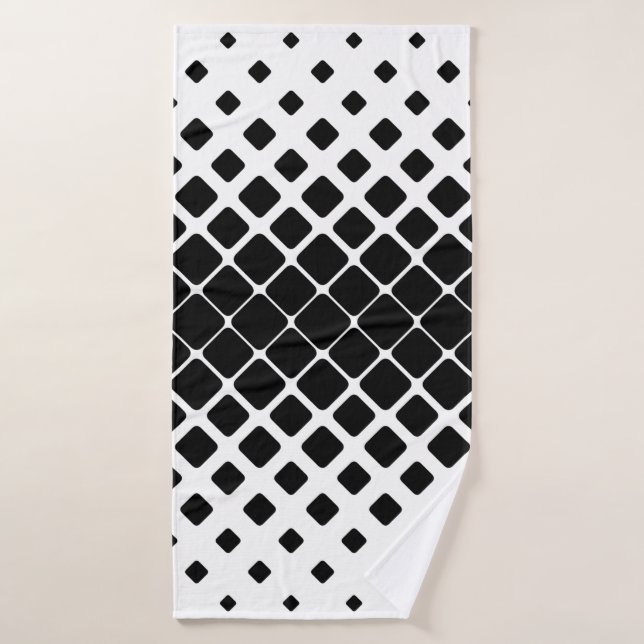 Pattern square rounded diagonal bath towel (Bath Towel)