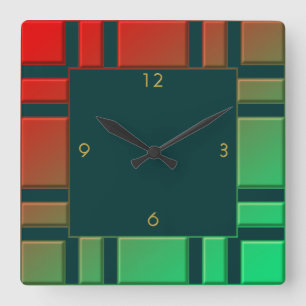 Pattern Square Wall Clock