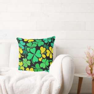 Pattern St. Patrick's Day Clovers Cushion