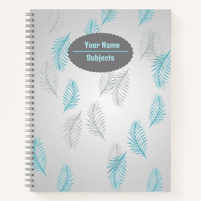 Pattern style leaves Notebook (Front)