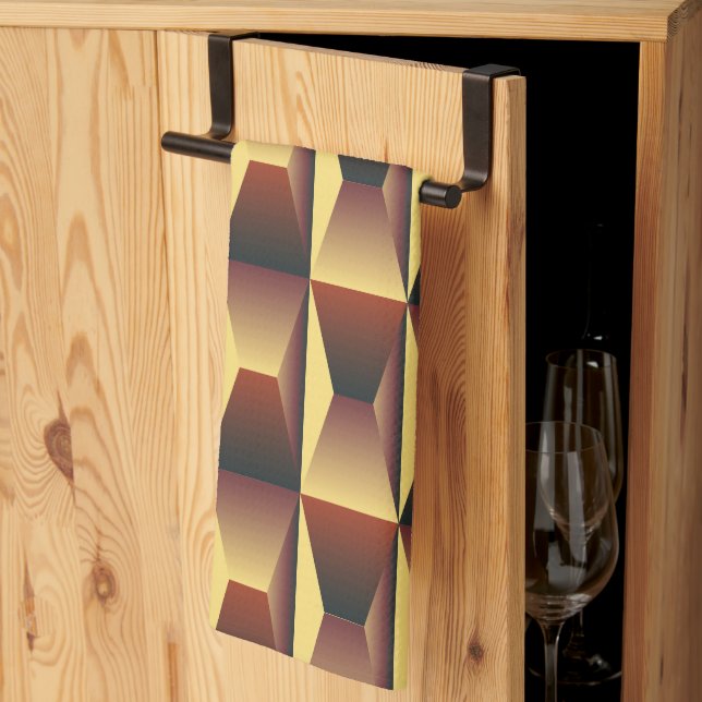 Pattern Stylish Fashion- Geometric Modern Elegant  Tea Towel (Thirds Fold)