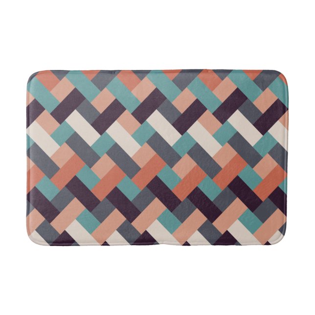 Pattern Stylish Fashion- Geometric Modern Vintage  Bath Mat (Front)