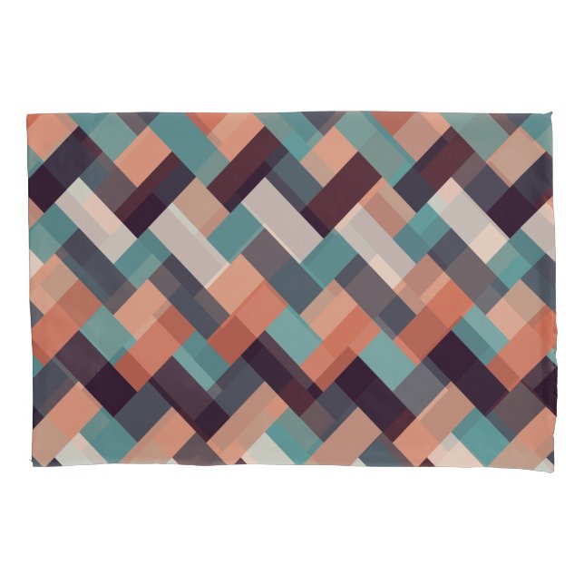 Pattern Stylish Fashion- Geometric Modern Vintage Pillowcase (Front-Left)