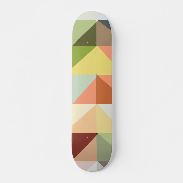 Pattern Stylish Fashion Geometric Vintage  Skateboard (Front)