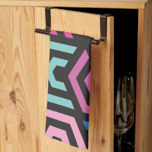 Pattern Stylish Modern- Fashion Geometric colourfu Tea Towel