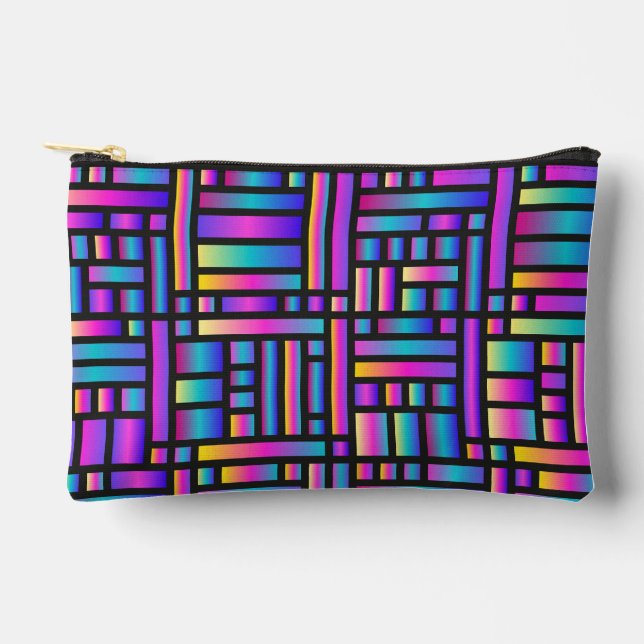 Pattern Stylish Modern- Fashion Geometric Tartan Accessory Pouch (Front)