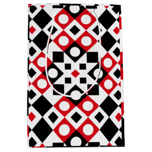 Pattern Stylish Modern Geometric Vintage Medium Gift Bag