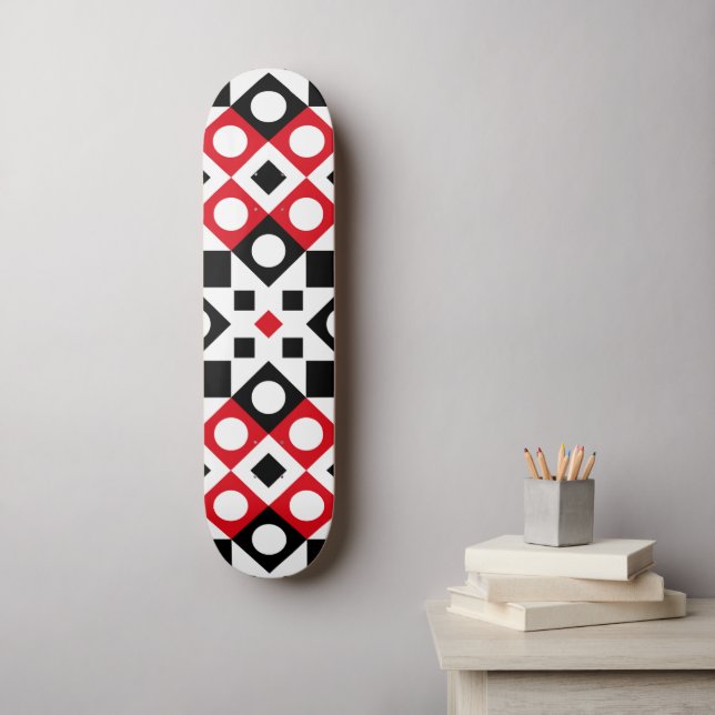 Pattern Stylish Modern Geometric Vintage          Skateboard (Wall Art)