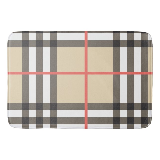 Pattern Stylish Scottish Geometric Fashion   Bath Mat (Front)