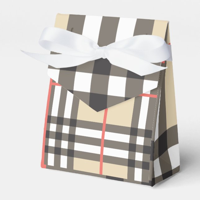 Pattern Stylish Scottish Geometric Fashion       Favour Box (Front Side)