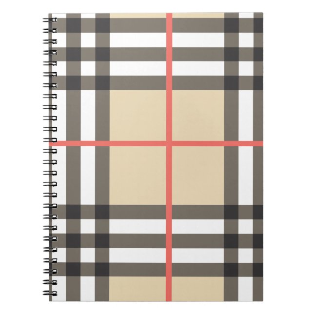 Pattern Stylish Scottish Geometric Fashion       Notebook (Front)