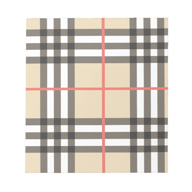 Pattern Stylish Scottish Geometric Fashion        Notepad (Front)