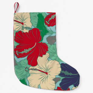 Pattern summer fashion. Exotic flowers in allover  Small Christmas Stocking