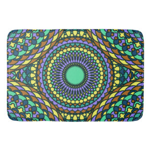 Pattern Summer Stylish Colourful Vintage Trendy Bath Mat