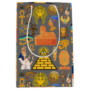 Pattern Symbol Ancient Egyptian Hieroglyphic  Medium Gift Bag